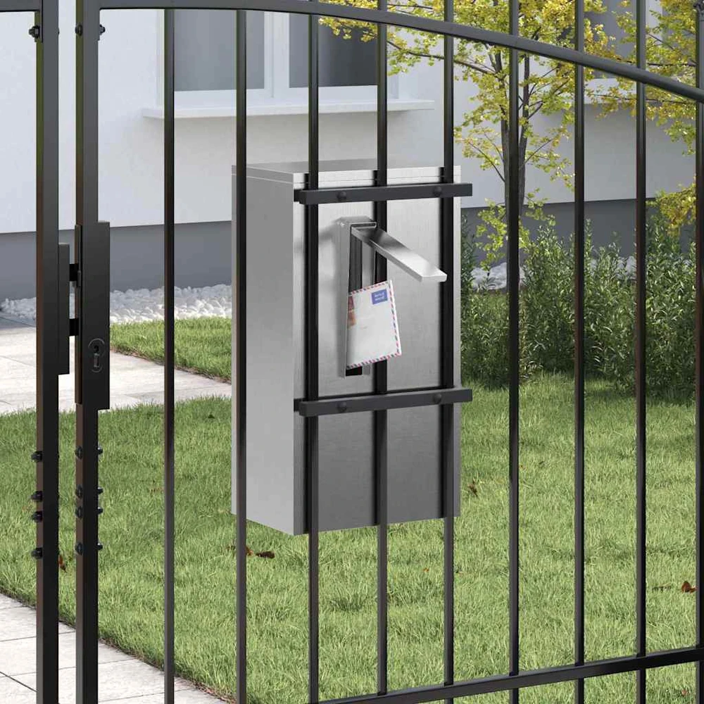 mailbox su durimis Sidabro 30 x 20 x 55 cm Nerūdijantis Plienas
