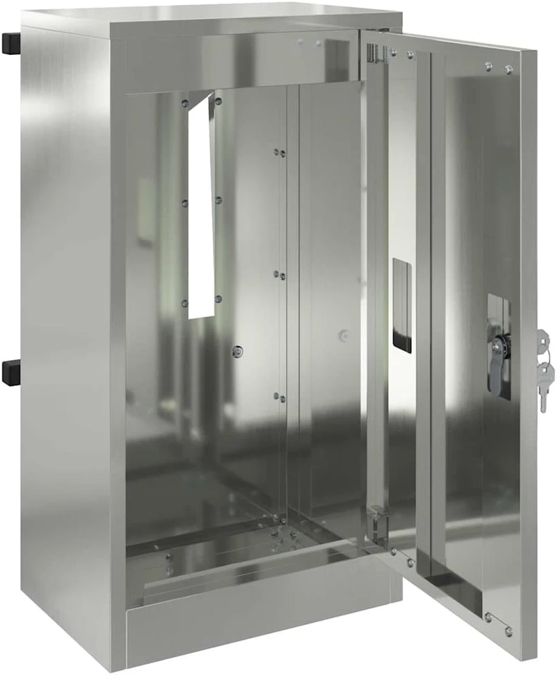 mailbox su saugykla Juoda 30 x 20 x 55 cm Cinkuota plienas