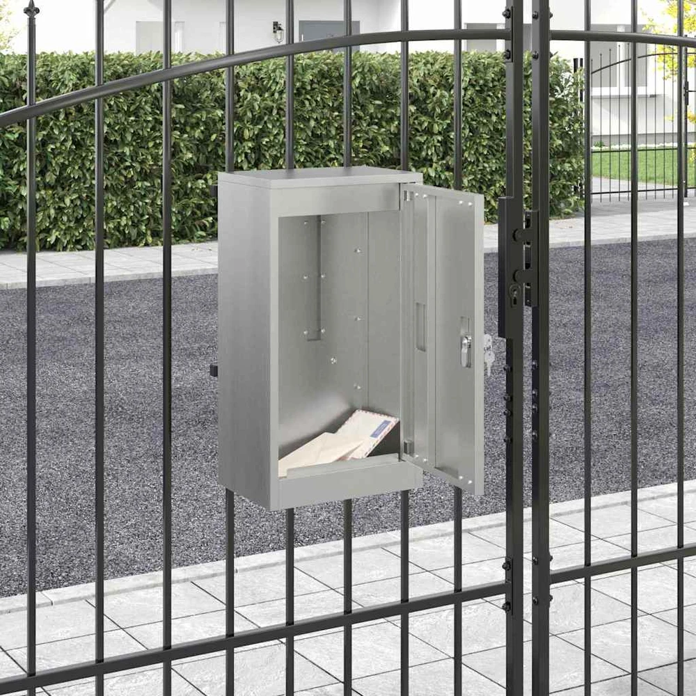 mailbox su saugykla Juoda 30 x 20 x 55 cm Cinkuota plienas