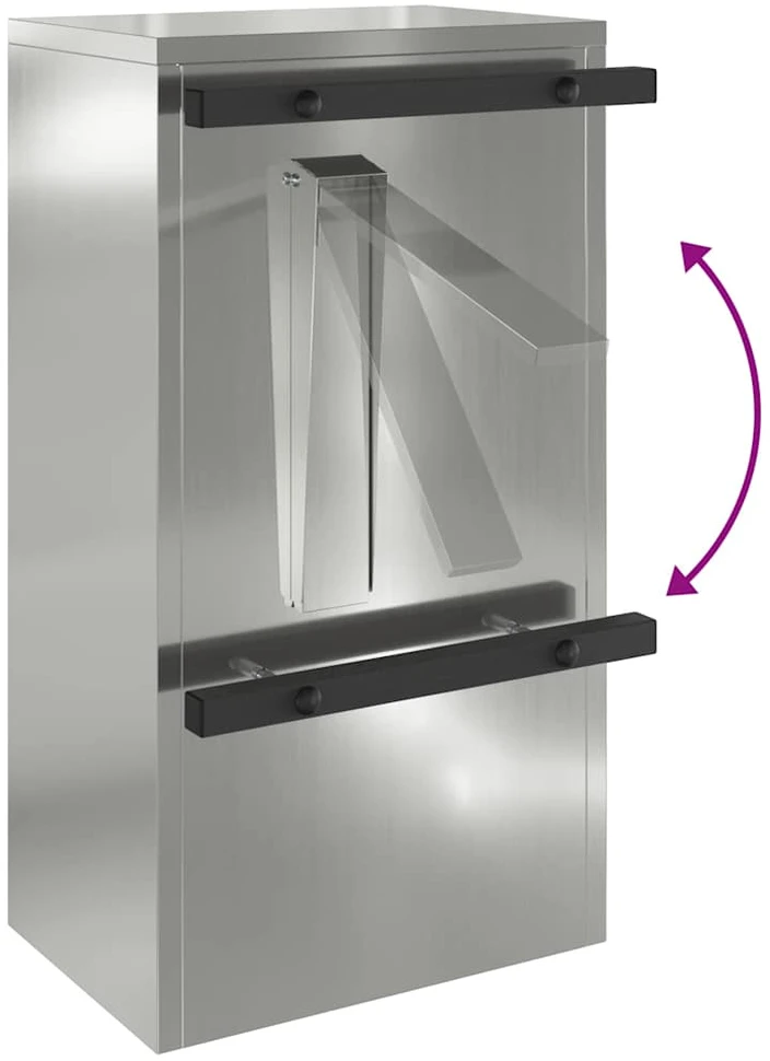 mailbox su saugykla Juoda 30 x 20 x 55 cm Cinkuota plienas