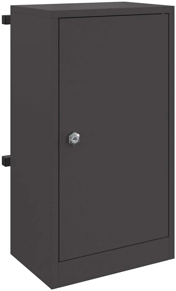 mailbox su saugykla su durimis Juoda 30 x 20 x 55 cm Plienas