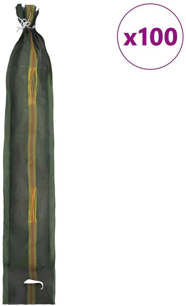 Maišai su smėliu 100 vnt. Tamsiai žalia 100 x 25 cm HDPE