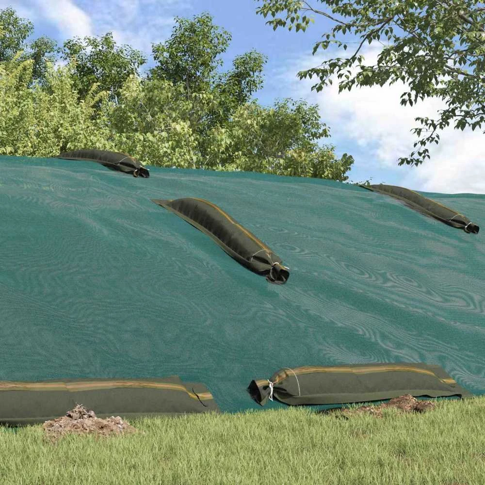 Maišai su smėliu 25 vnt. Tamsiai žalia 100 x 25 cm HDPE