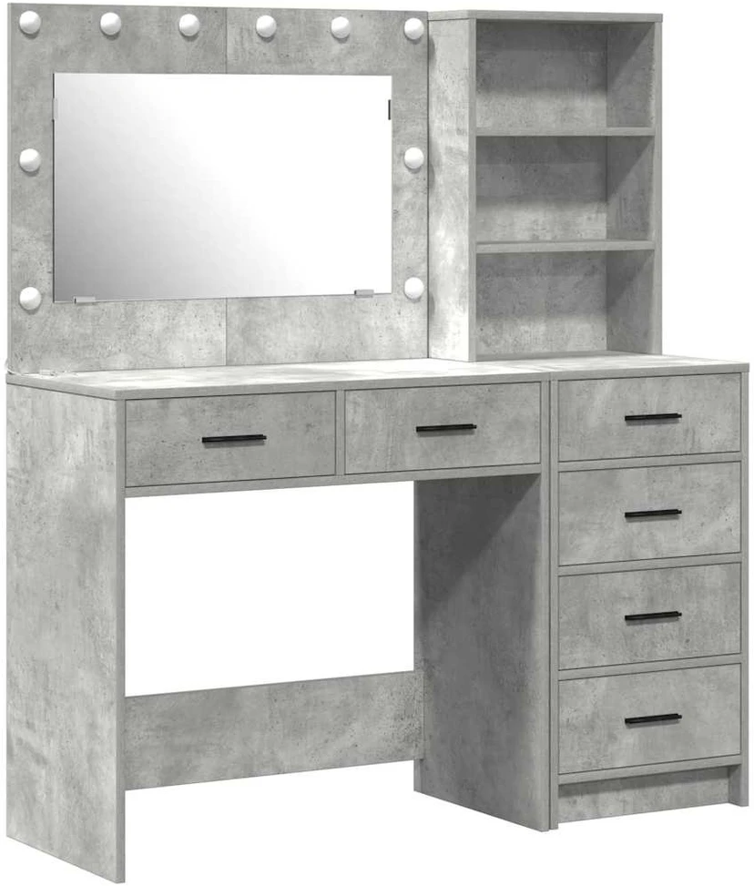 Makiažo stalas 2 vnt. Pilka 78.5 x 41 x 135 cm Apdirbta mediena