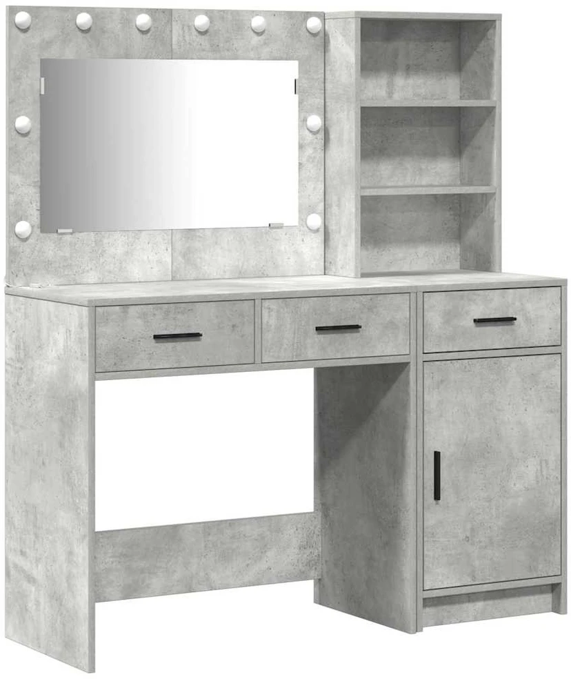 Makiažo stalas 2 vnt. Pilka 78,5 x 41 x 135 cm Apdirbta mediena