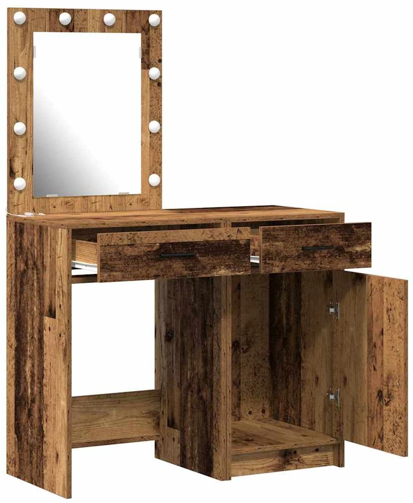 Makiažo stalas 2 vnt. Ruda 50 x 41 x 135 cm Apdirbta mediena