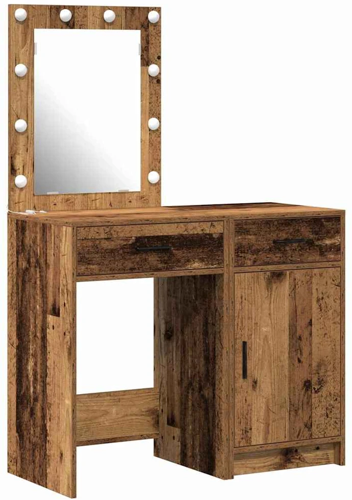 Makiažo stalas 2 vnt. Ruda 50 x 41 x 135 cm Apdirbta mediena