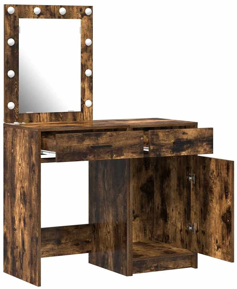 Makiažo stalas 2 vnt. Ruda 50 x 41 x 135 cm Apdirbta mediena