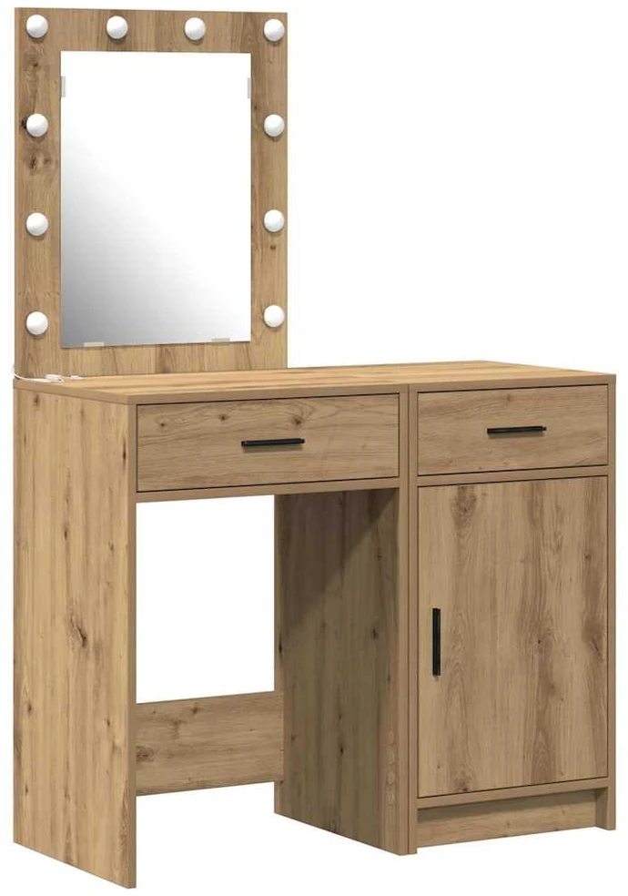 Makiažo stalas 2 vnt. Ruda 50 x 41 x 135 cm Apdirbta mediena