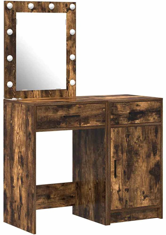 Makiažo stalas 2 vnt. Ruda 50 x 41 x 135 cm Apdirbta mediena