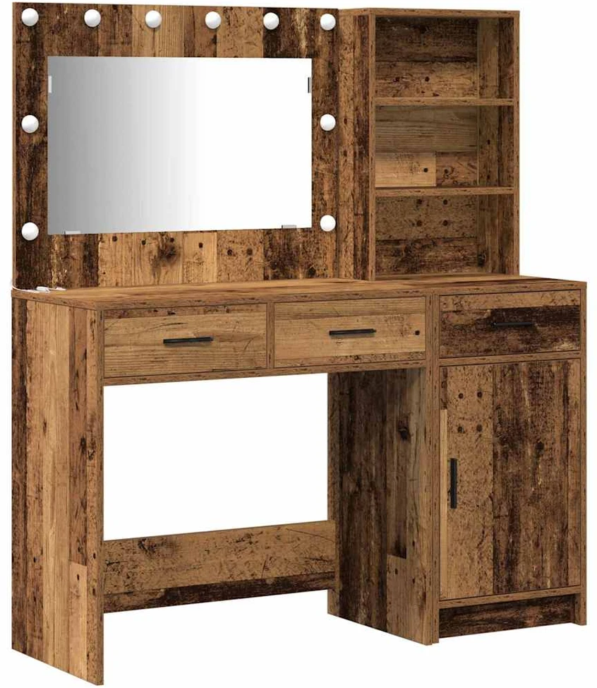 Makiažo stalas 2 vnt. Ruda 78,5 x 41 x 135 cm Apdirbta mediena