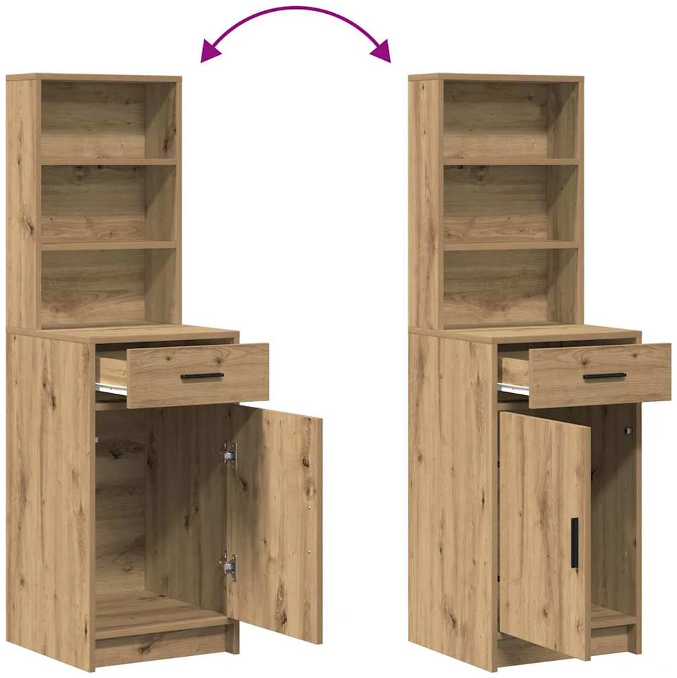 Makiažo stalas 2 vnt. Ruda 78,5 x 41 x 135 cm Apdirbta mediena