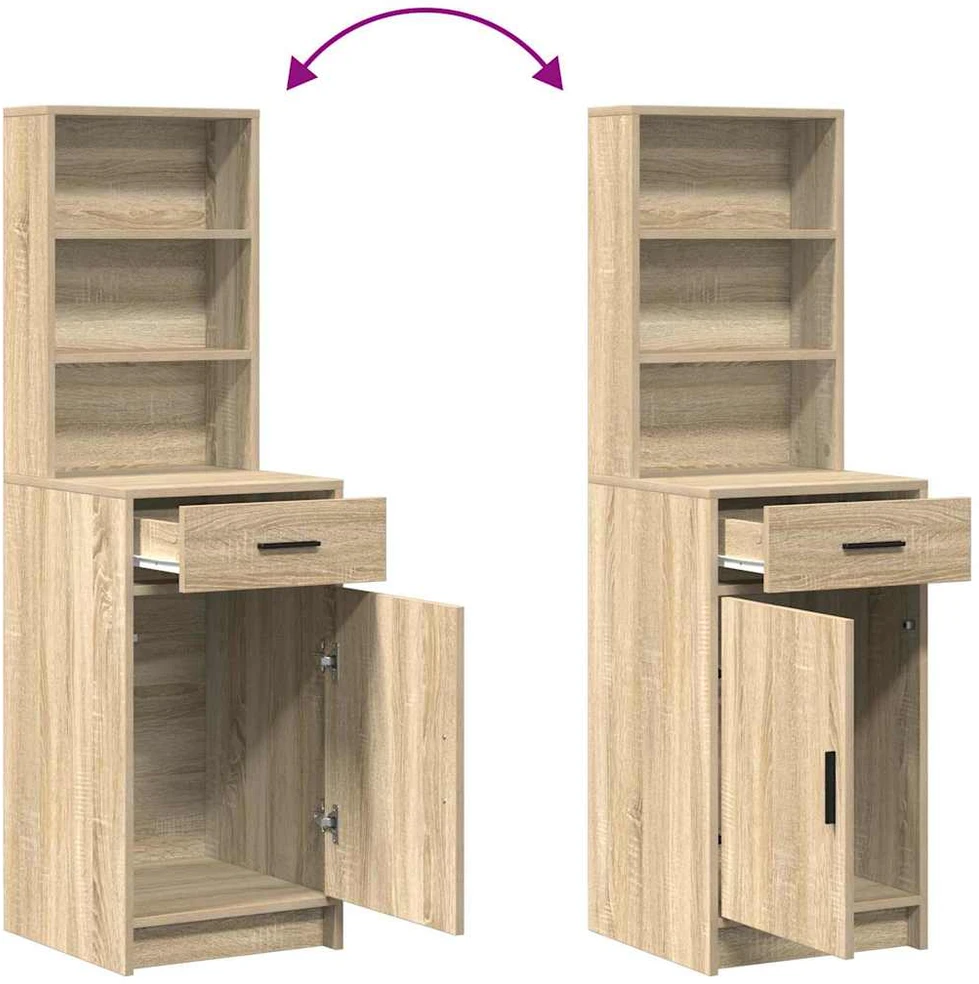 Makiažo stalas 2 vnt. Ruda 78,5 x 41 x 135 cm Apdirbta mediena