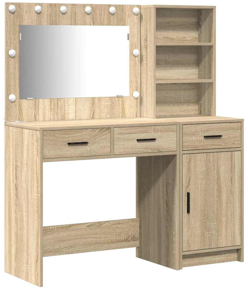 Makiažo stalas 2 vnt. Ruda 78,5 x 41 x 135 cm Apdirbta mediena