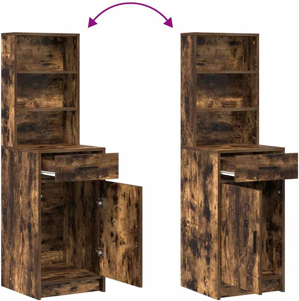 Makiažo stalas 2 vnt. Ruda 78,5 x 41 x 135 cm Apdirbta mediena