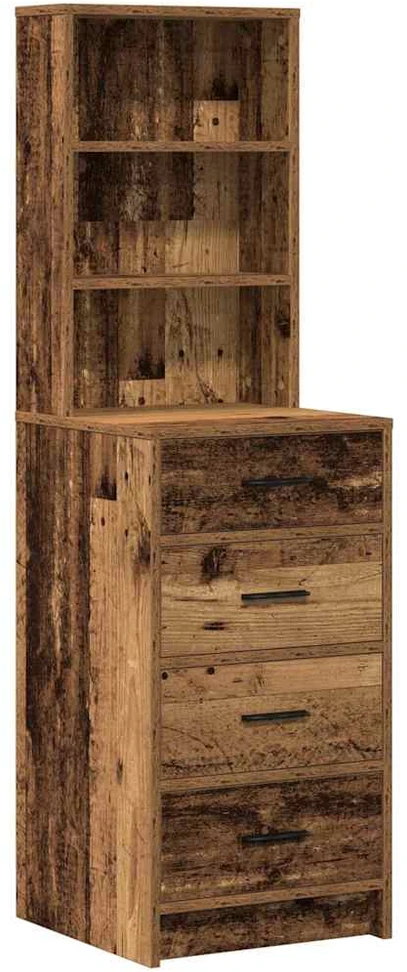 Makiažo stalas 3 vnt. Ruda 40 x 41 x 135 cm Apdirbta mediena