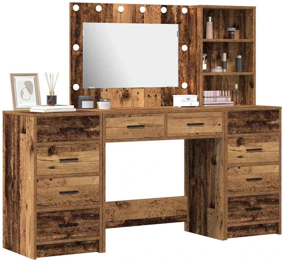 Makiažo stalas 3 vnt. Senas medis 78,5 x 41 x 135 cm