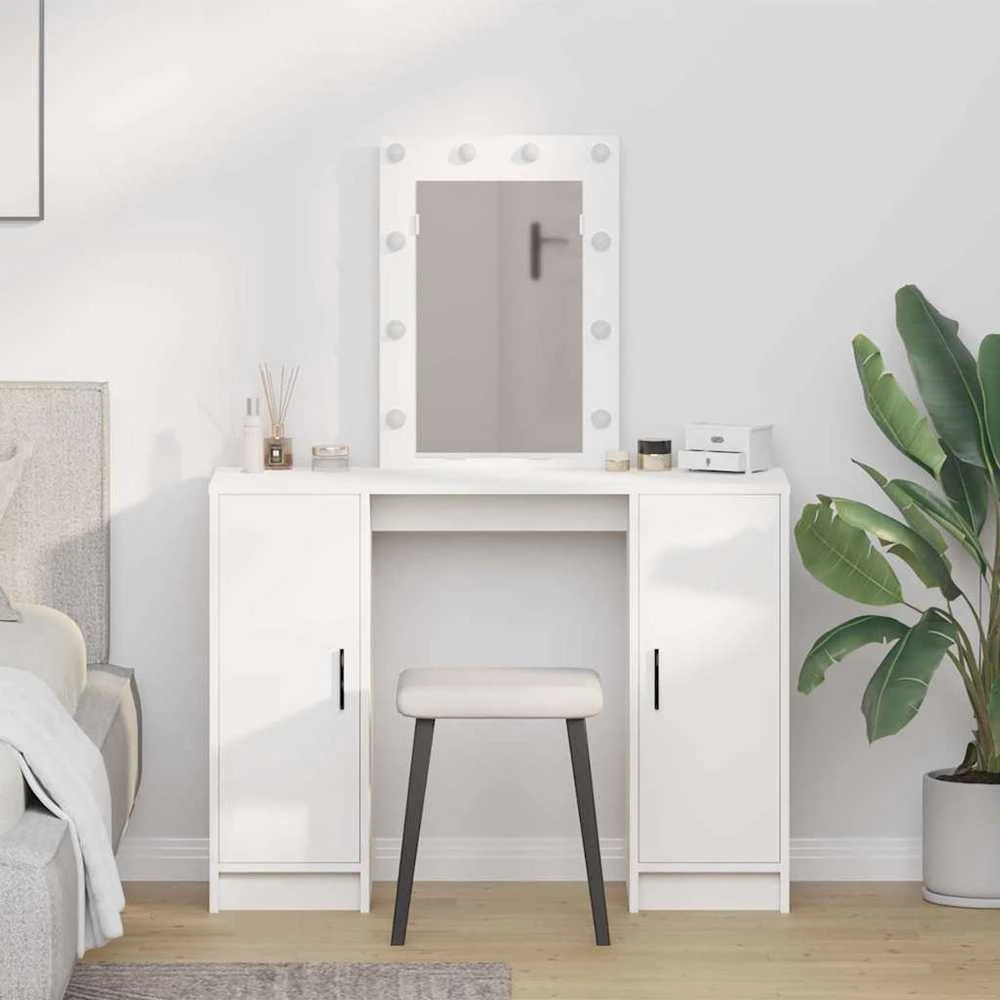 Makiažo stalas Balta 102 x 33 x 135 cm Apdirbta mediena
