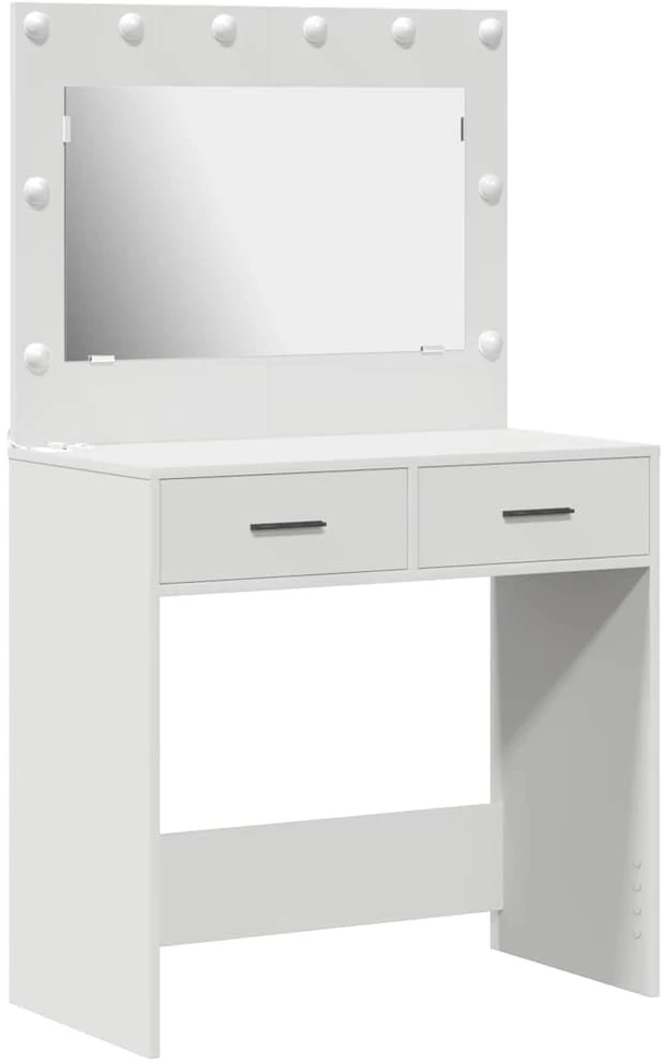 Makiažo stalas Balta 78,5 x 41 x 135 cm Apdirbta mediena
