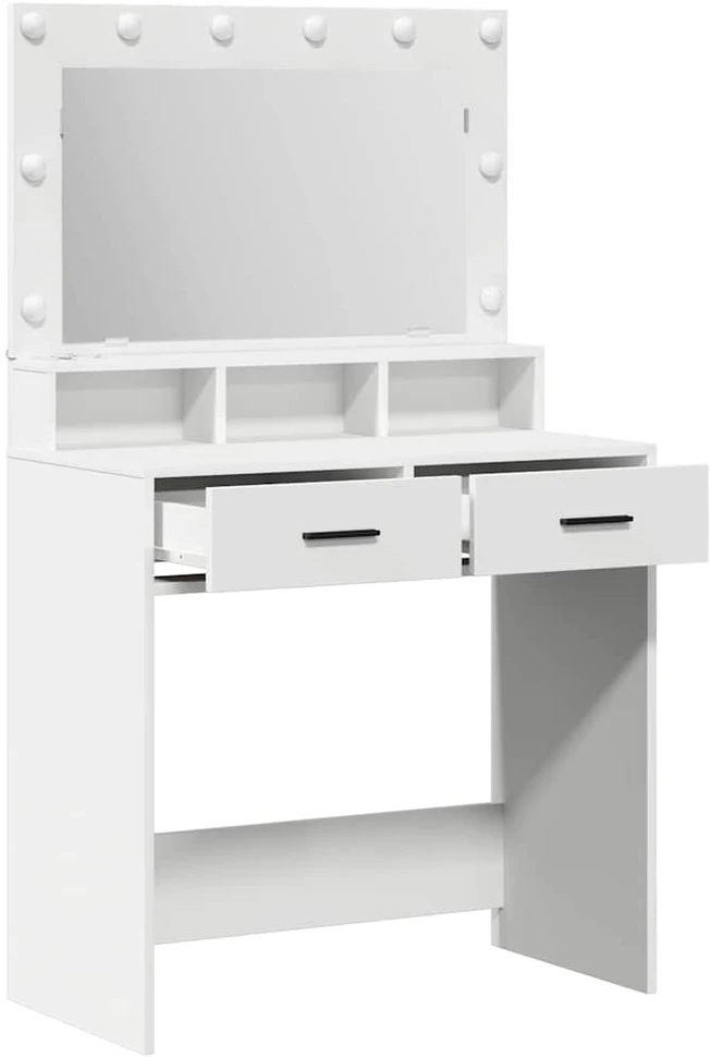 Makiažo stalas Balta 79 x 41 x 135 cm Apdirbta mediena