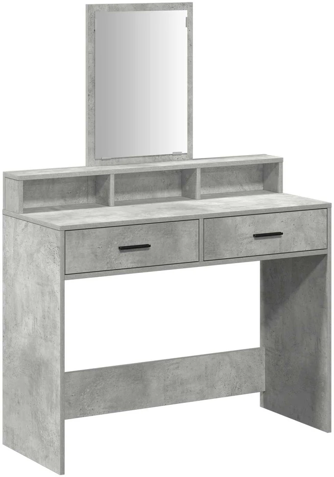 Makiažo stalas Betono pilka 100 x 41 x 140 cm Apdirbta mediena