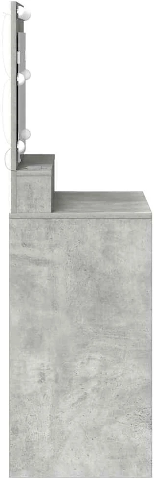 Makiažo stalas Betono pilka 78,5 x 41 x 135 cm Apdirbta mediena