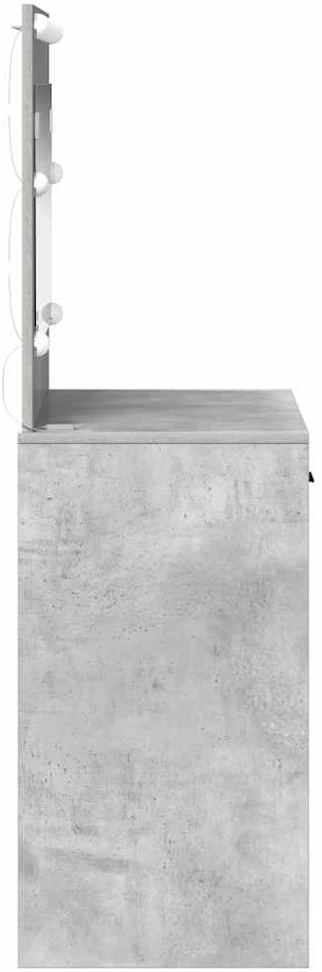 Makiažo stalas Betono pilka 78,5 x 41 x 135 cm Apdirbta mediena