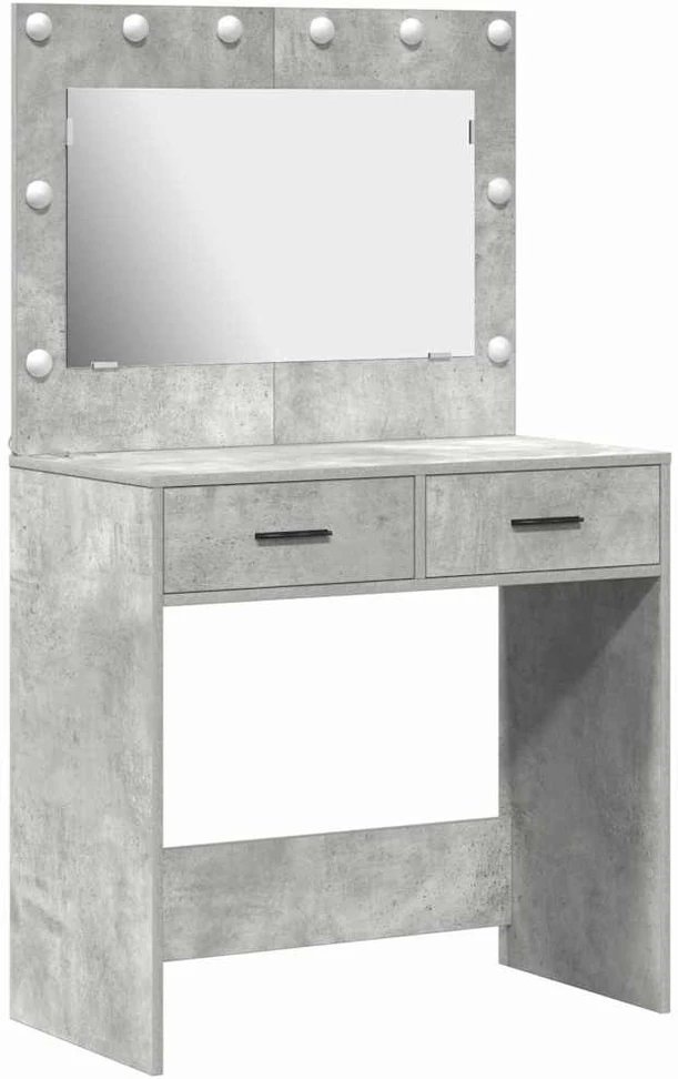 Makiažo stalas Betono pilka 78,5 x 41 x 135 cm Apdirbta mediena