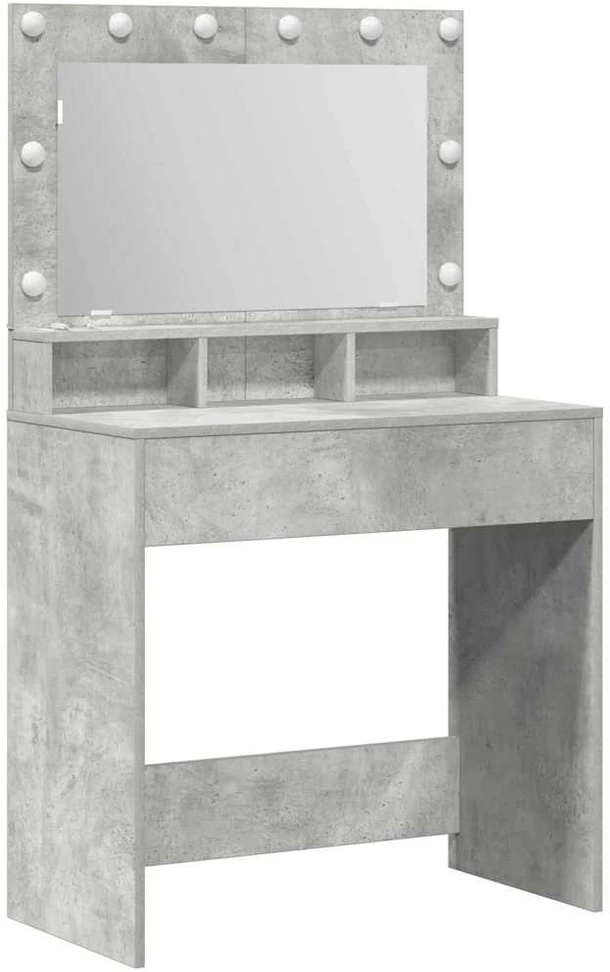 Makiažo stalas Betono pilka 78,5 x 41 x 135 cm Apdirbta mediena