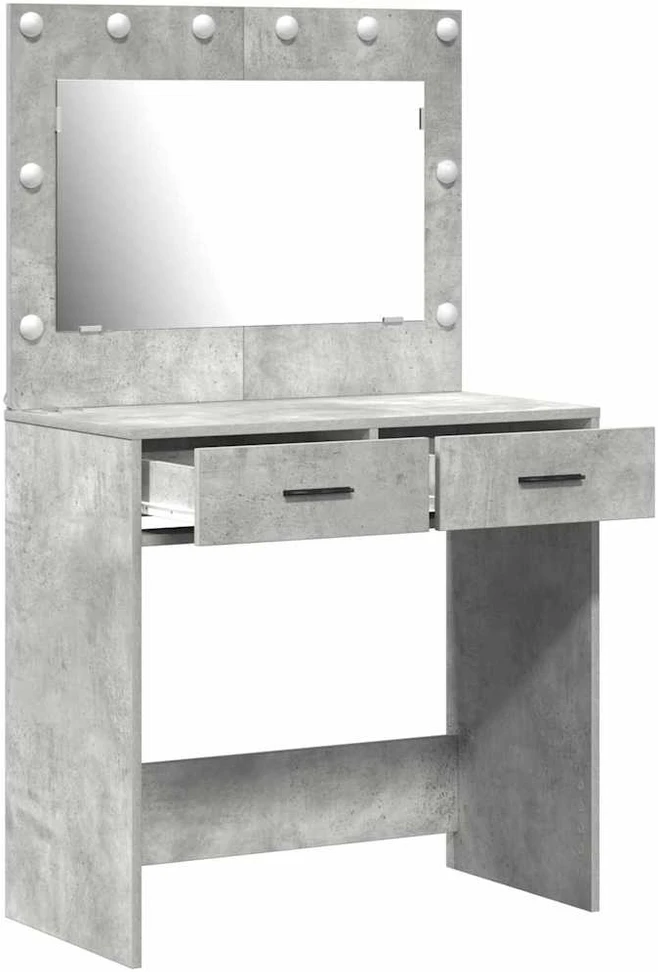 Makiažo stalas Betono pilka 78,5 x 41 x 135 cm Apdirbta mediena