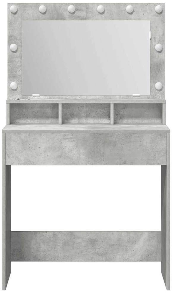 Makiažo stalas Betono pilka 78,5 x 41 x 135 cm Apdirbta mediena