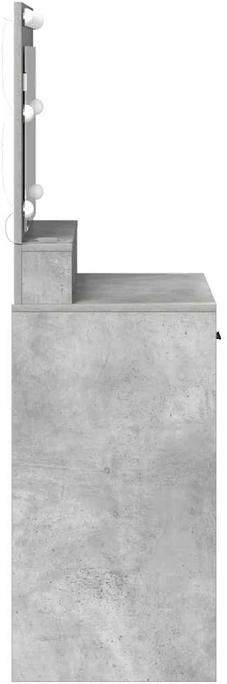 Makiažo stalas Betono pilka 79 x 41 x 135 cm Apdirbta mediena