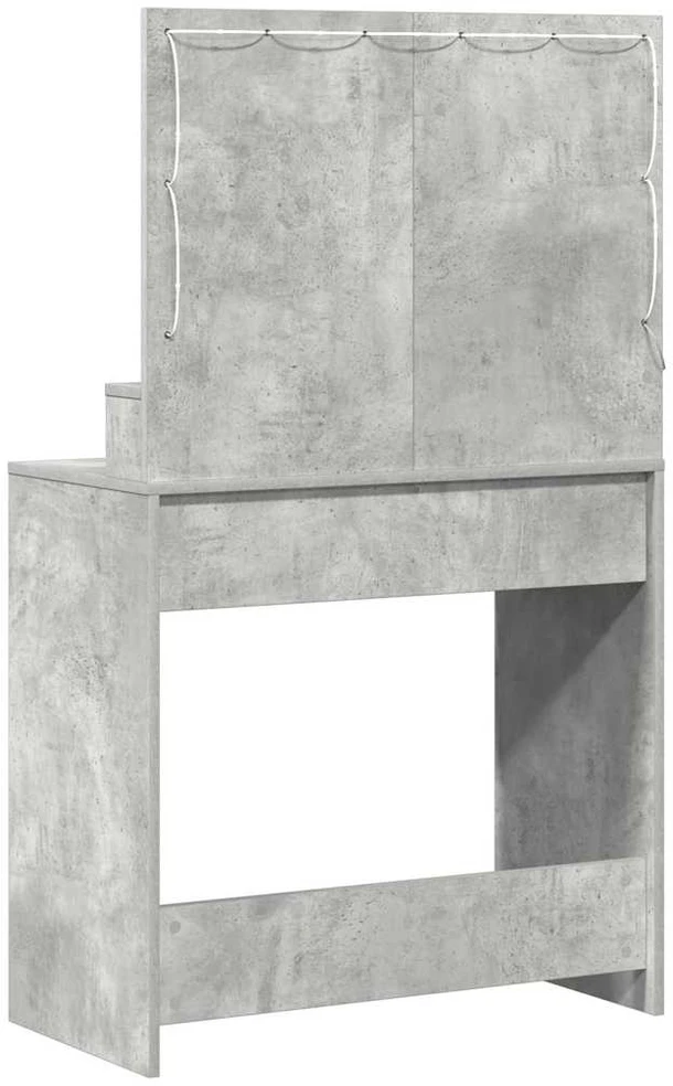 Makiažo stalas Betono pilka 79 x 41 x 135 cm Apdirbta mediena