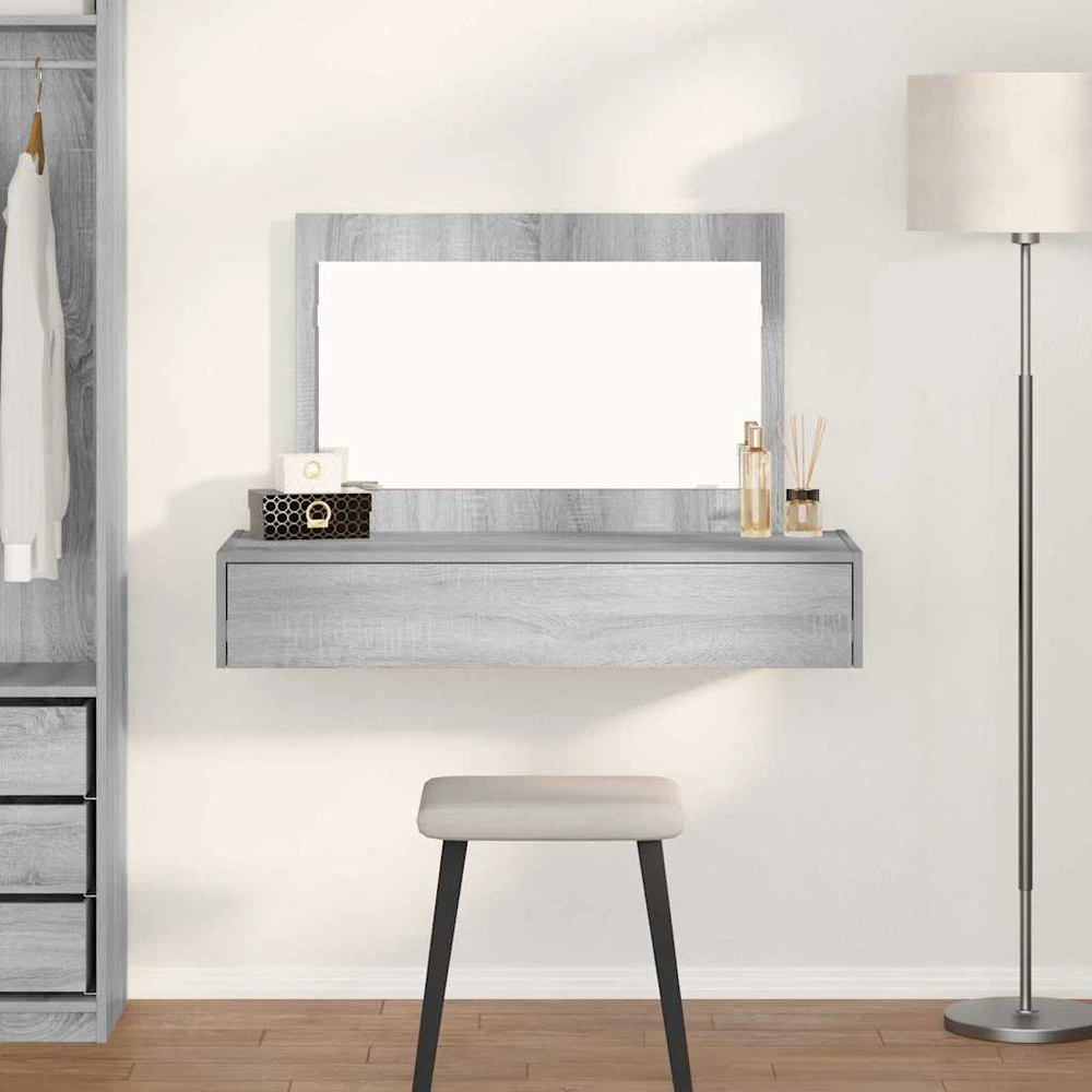 Makiažo stalas Pilka 100 x 40 x 70 cm Apdirbta mediena