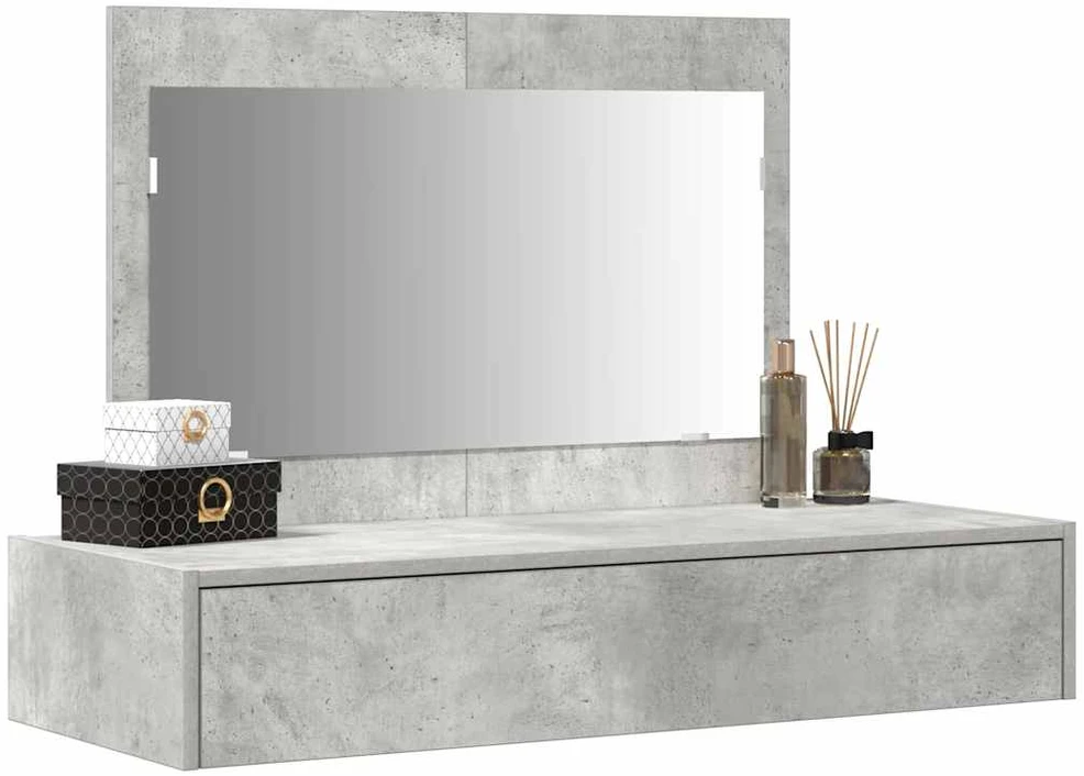 Makiažo stalas Pilka 100 x 40 x 70 cm Apdirbta mediena