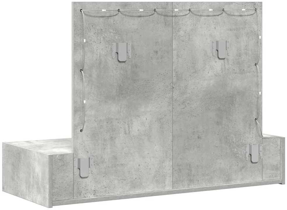 Makiažo stalas Pilka 100 x 40 x 70 cm Apdirbta mediena