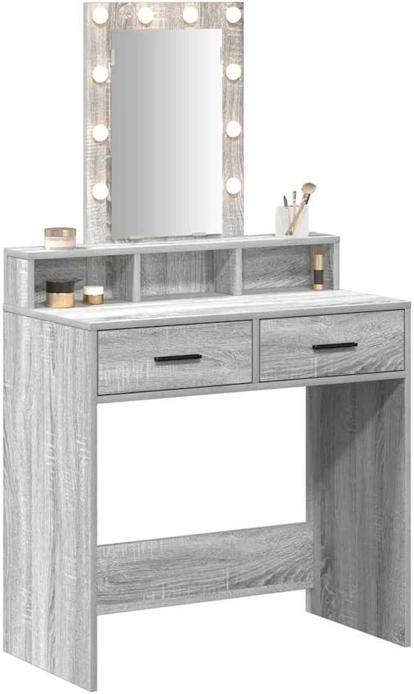 Makiažo stalas Pilka 79 x 41 x 140 cm Apdirbta mediena