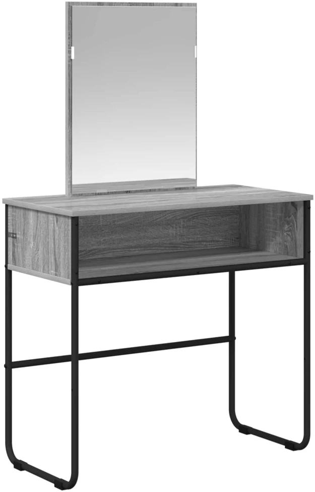Makiažo stalas Pilka Sonoma 81 x 40 x 131 cm Apdirbta mediena