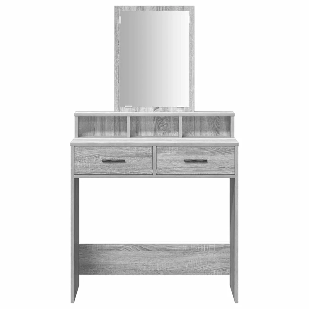 Makiažo stalas Pilkas Sonoma 79 x 41 x 140 cm Apdirbta mediena