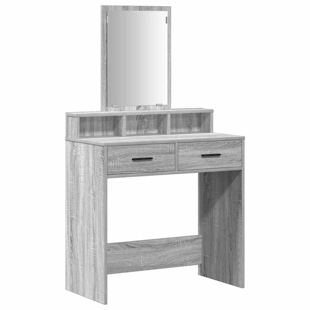 Makiažo stalas Pilkas Sonoma 79 x 41 x 140 cm Apdirbta mediena
