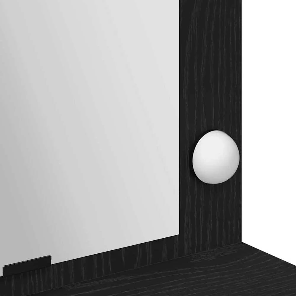 Makiažo stalas Juodas ąžuolas 100 x 41 x 135 cm