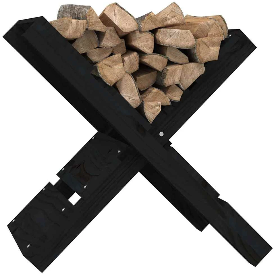 Malkų laikiklis, juodas, 47x39,5x48cm, pušies medienos masyvas