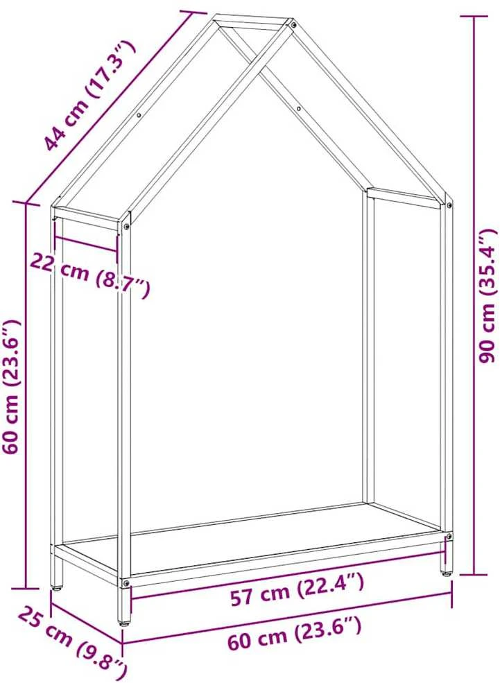 Malkų lentyna, 60x25x90 cm, šaltai valcuotas plienas