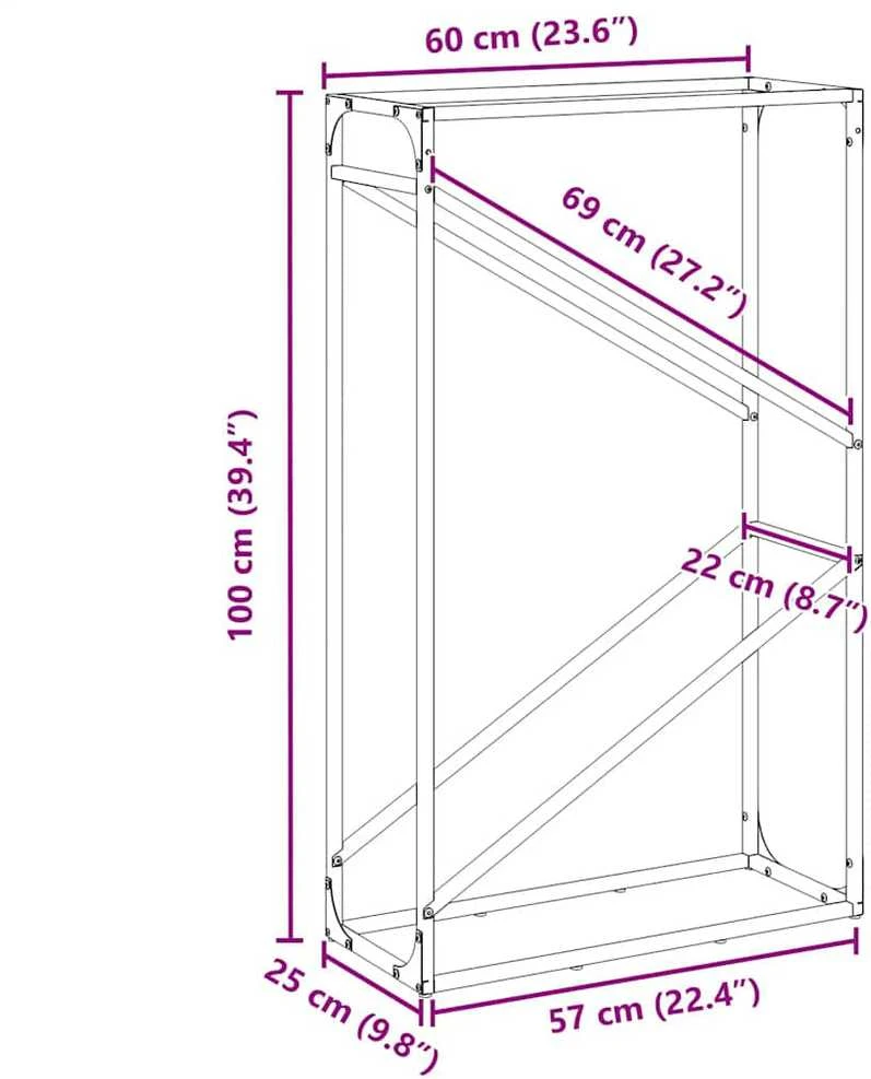 Malkų lentyna, baltas, 60x25x100 cm, šaltai valcuotas plienas