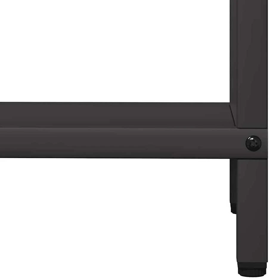 Malkų lentyna Juoda 40x25x120 cm Šaltai valcuotas plienas