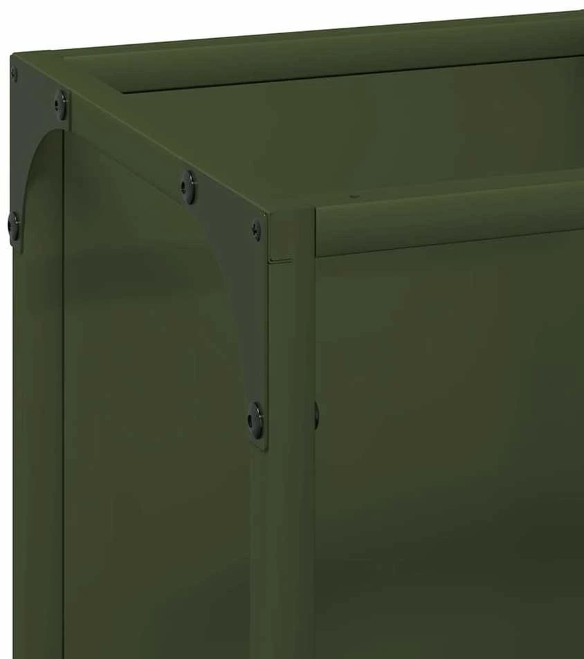 Malkų lentyna Olive Žalias 25x25x80 cm Šaltai valcuotas plienas