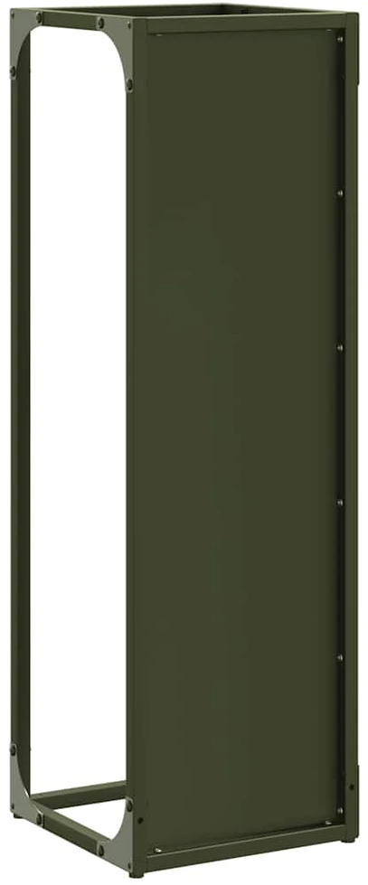 Malkų lentyna Olive Žalias 25x25x80 cm Šaltai valcuotas plienas