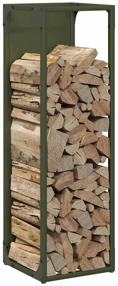 Malkų lentyna Olive Žalias 25x25x80 cm Šaltai valcuotas plienas