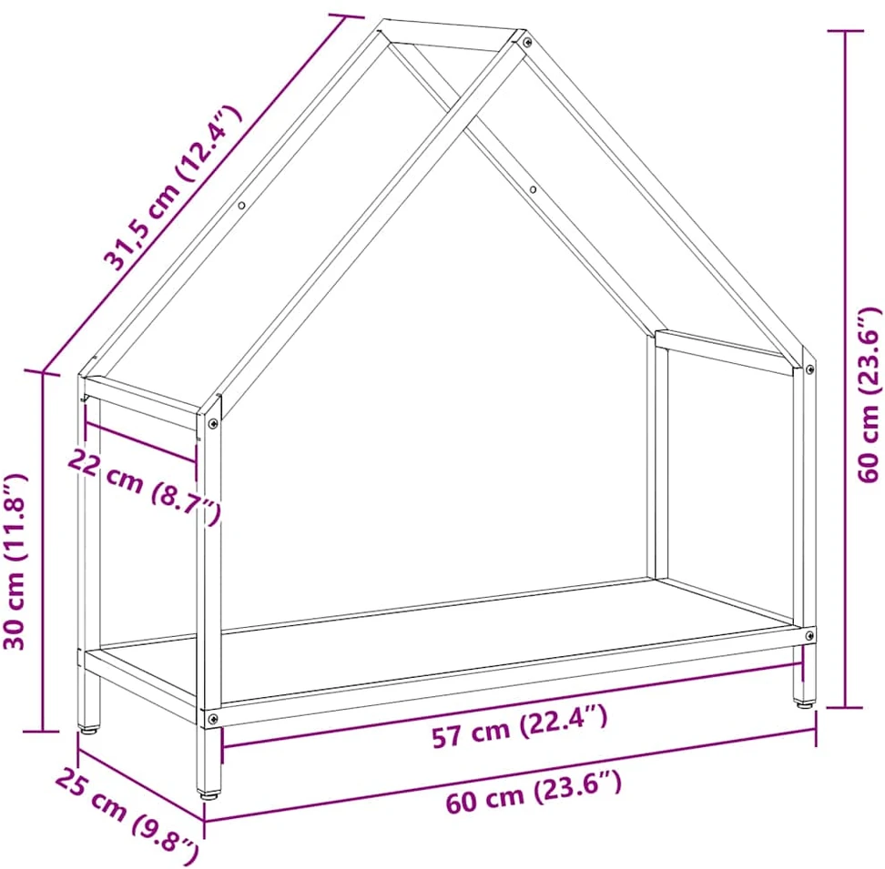 Malkų stovas Baltas 60x25x60 cm Šaltai valcuotas plienas