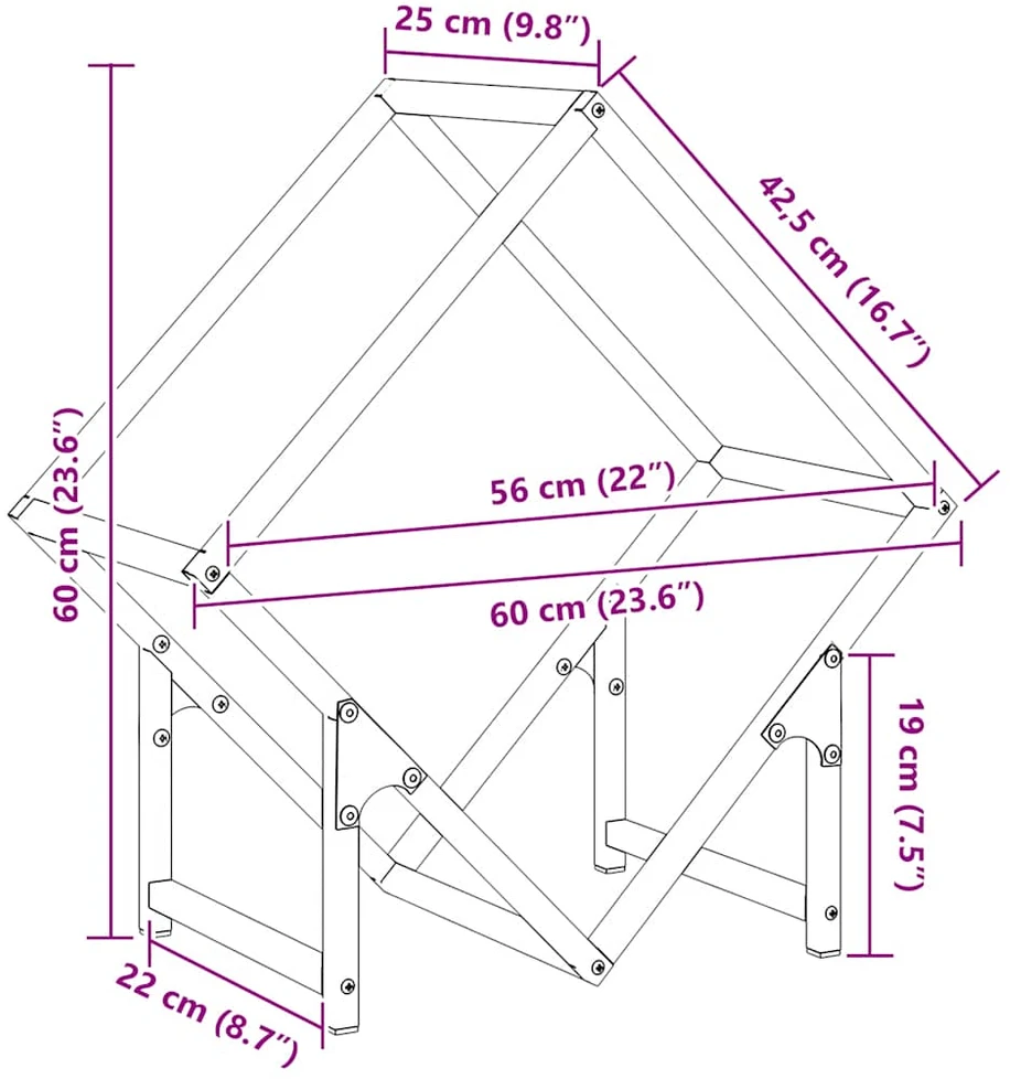 Malkų stovas Baltas 60x25x60 cm Šaltai valcuotas plienas